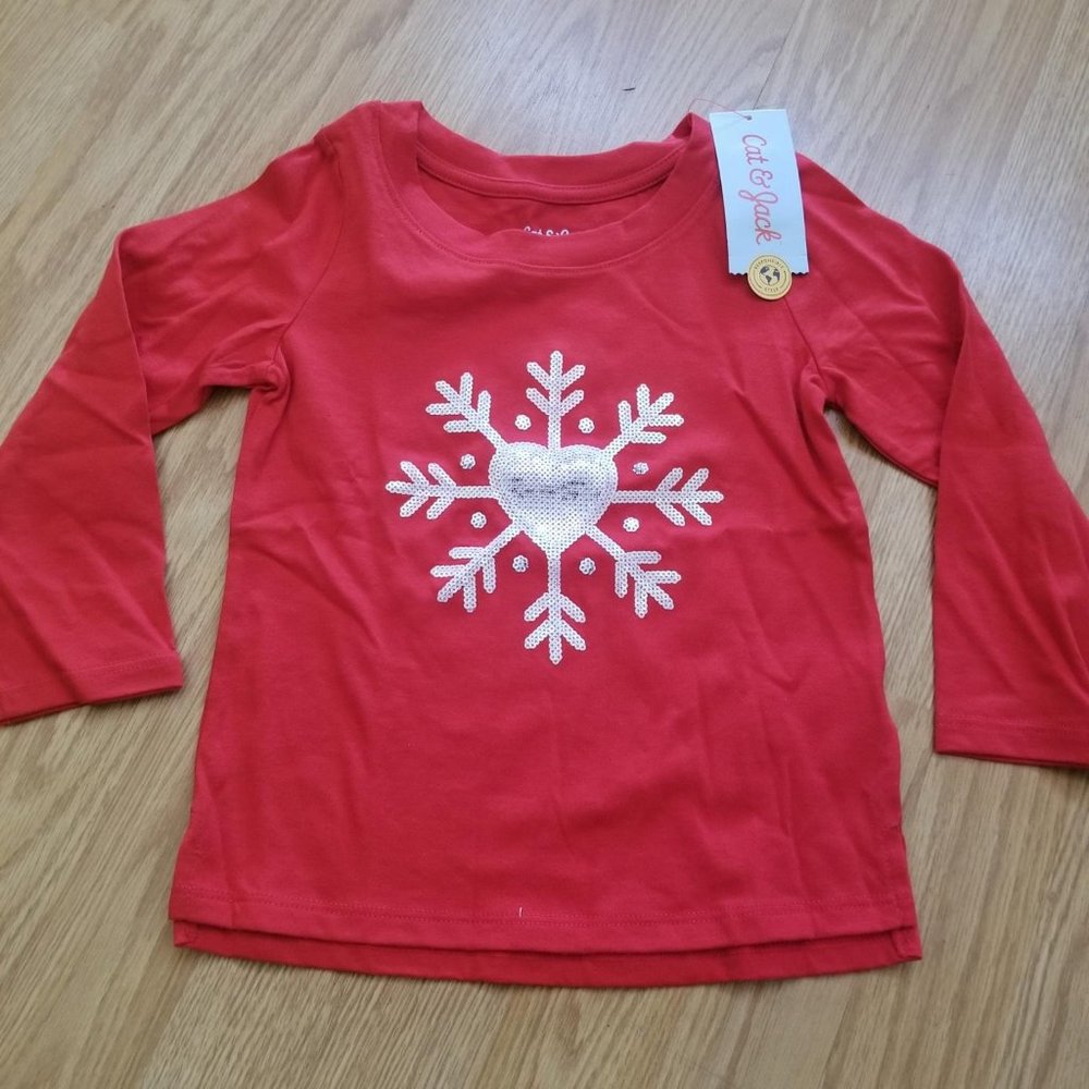 Red long sleeve girls top